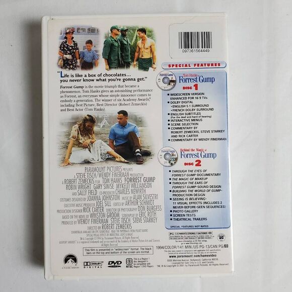Forrest Gump Special Collector’s Edition DVD (2-Disc Set) - Picture 4 of 4